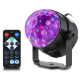 3W Remote/Voice Control Stage Light 3 UV LED Magic Ball for Halloween Christmas