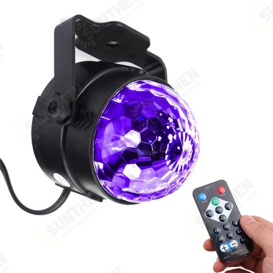 3W UV Purple LED Stage Light Self-propelled/Voice-activated/Flashing Crystal Ball Party Disco Club