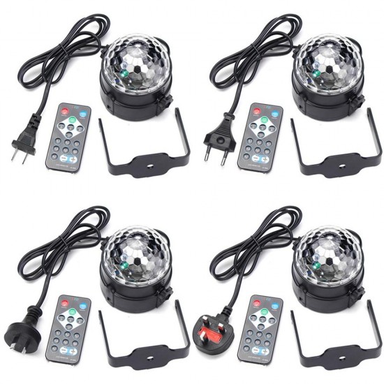 3W UV Purple LED Stage Light Self-propelled/Voice-activated/Flashing Crystal Ball Party Disco Club