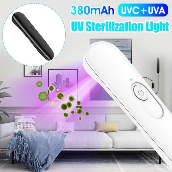 99.9% Sterilization Rate USB Rechargeable Mini Portable Ultraviolet Handheld Disinfection Lamp UVC Germicidal Lamp Sterilizer