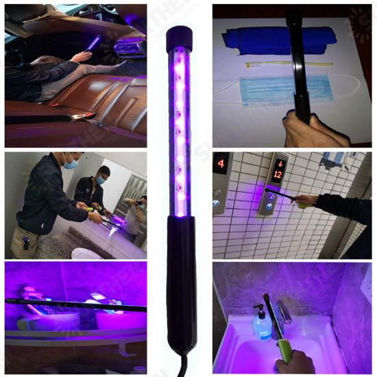 Mobile UV Disinfection Lamp USB Charging Portable Disinfection Stick Uv Mask Germicidal Lamp Rod Sterilizer Mites Light Lamp