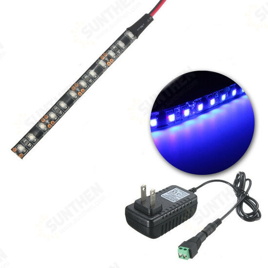 UV Ultraviolet Purple 3528 LED Flexible Strip Black Light with US Plug 12V Waterproof UV Ultraviolet Purple 3528 LED Flexible Strip Black Light with US Plug 12V Waterproof
