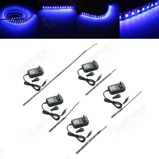UV Ultraviolet Purple 3528 LED Flexible Strip Black Light with US Plug 12V Waterproof UV Ultraviolet Purple 3528 LED Flexible Strip Black Light with US Plug 12V Waterproof