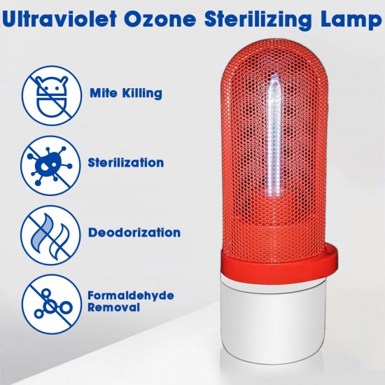 Ultraviolet Ozone Sterilization UV Lamp Portable Disinfection Lighting Mite Kill DC5V UV Sterilizer Lamp