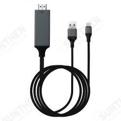 2M USB3.1 Type-C to HDMI Converter Cable 4K UHD 30Hz TV Display Dongle Compatible with Projector TV Same Screen Adaptor Cable 2M USB3.1 Type-C to HDMI Converter Cable 4K UHD 30Hz TV Display Dongle Compatible with Projector TV Same Screen Adaptor Cable
