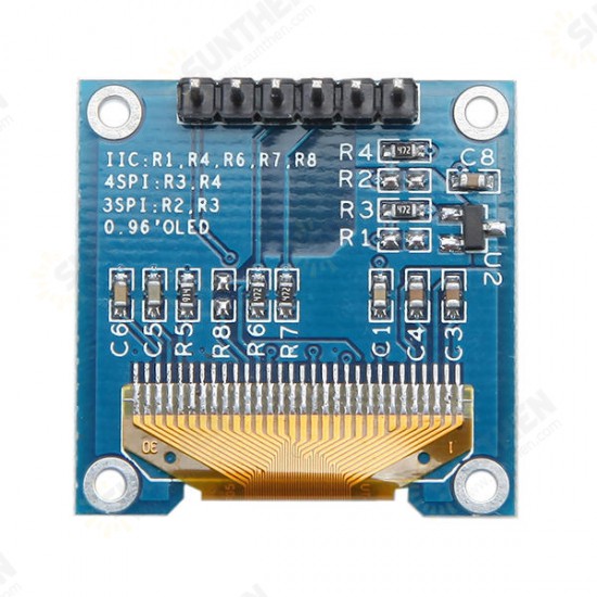 0.96 Inch White SPI OLED Display Module 12864 LED