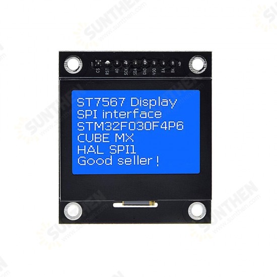 12864 LCD Display Screen 12864-03A Module Serial Port Dot Matrix SPI with Iron Frame