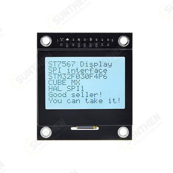 12864 LCD Display Screen 12864-03A Module Serial Port Dot Matrix SPI with Iron Frame