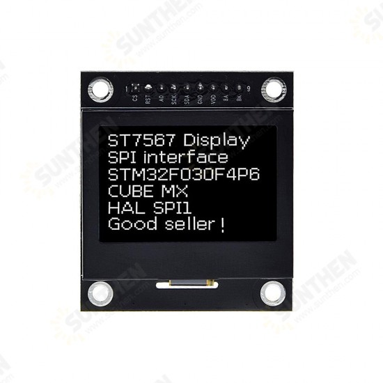 12864 LCD Display Screen 12864-03A Module Serial Port Dot Matrix SPI with Iron Frame