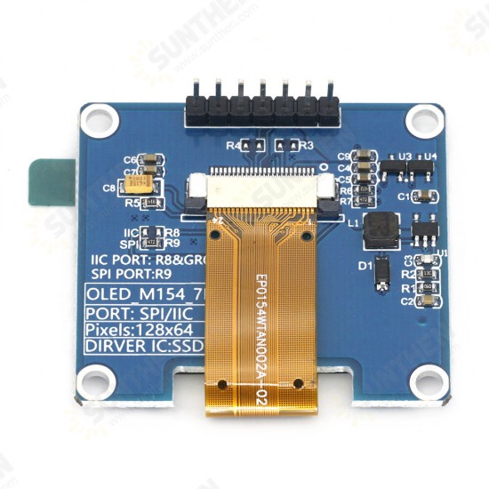 1.54 inch OLED Display LCD Screen Module Resolution 128*64 SPI/IIC Interface SSD1309 Driver