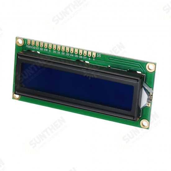 1Pc 1602 Character LCD Display Module Blue Backlight for Arduino - products that work with official Arduino boards