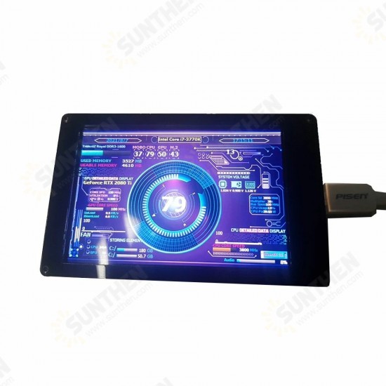 3.5 Inch IPS LCD Monitor Display With RGB Breathing Light AIDA64 USB2LCD USB Display Sub-Screen Support Raspberry Pi