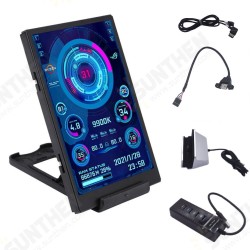 3.5 Inch IPS TYPE-C Secondary Screen CPU GPU RAM HDD Monitoring USB Display Support Raspberry Pi With RGB Breathing Light Optional Accessories 3.5 Inch IPS TYPE-C Secondary Screen CPU GPU RAM HDD Monitoring USB Display Support Raspberry Pi With RGB Breathing Light Optional Accessories