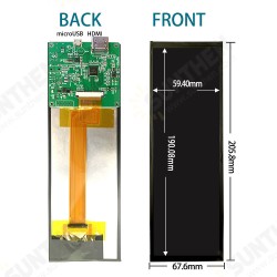 7.9 inch IPS PC Case Secondary Screen 400x1280 TFT LCD Temperature Monitoring Ultra Wide Stretched Bar Long Advertising Display 7.9 inch IPS PC Case Secondary Screen 400x1280 TFT LCD Temperature Monitoring Ultra Wide Stretched Bar Long Advertising Display