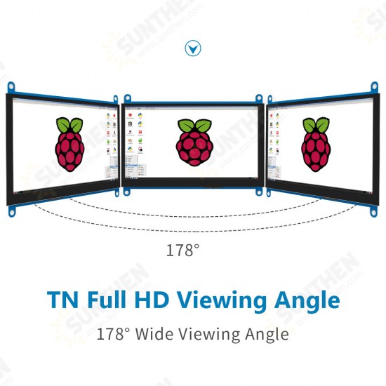 7Inch IPS/TN AIDA64 LCD Display mini pc Touch HDMI Module 1024 x 600 for Raspberry Pi 3 Pi4 PC Monitor Moniteur Orange pi