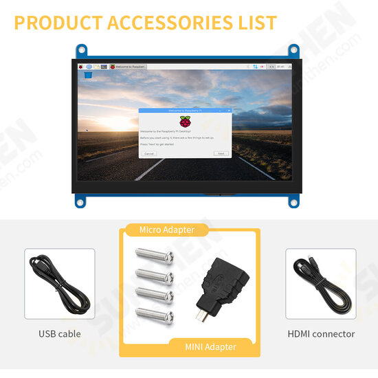 7Inch IPS/TN AIDA64 LCD Display mini pc Touch HDMI Module 1024 x 600 for Raspberry Pi 3 Pi4 PC Monitor Moniteur Orange pi 7Inch IPS/TN AIDA64 LCD Display mini pc Touch HDMI Module 1024 x 600 for Raspberry Pi 3 Pi4 PC Monitor Moniteur Orange pi