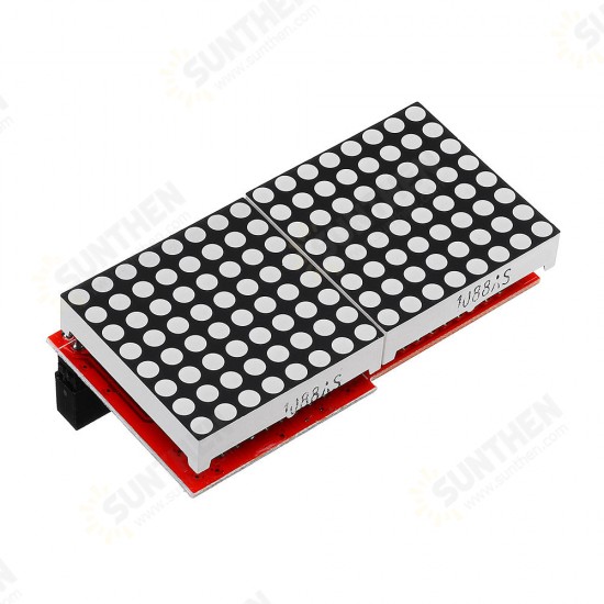 8x16 MAX7219 LED Dot Matrix Screen Module for Arduino - products that work with official Arduino boards