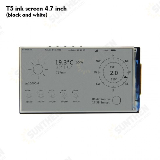 T5 4.7 inch E-paper Screen CH9102F QFN24 ESP32 V3 Version 16MB FLASH 8MB PSRAM WIFI Bluetooth Display Module