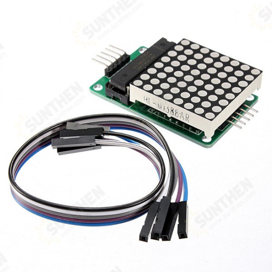 MAX7219 Dot Matrix MCU LED Display Control Module Kit With Dupont Cable