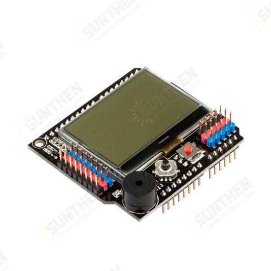 Graphic LCD 128x64 Display Board + Buzzer Shield