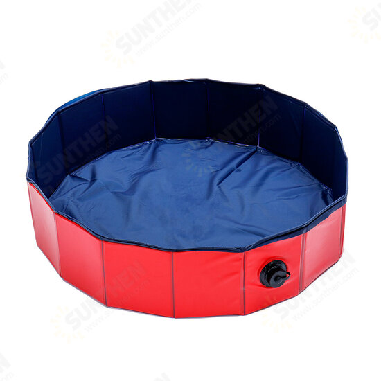 160cm Foldable Pet Bath Swimming Pool Collapsible Dog Pool Pet Bathing Tub Pool Kiddie Pool for Dogs Cats and Kids