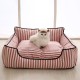 2 Colors Stripe Pattern Pet Sofa Bed Mat Dog Cat Sofa Kennel Pet Bed