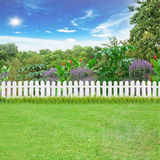 20 / 40 FT Plastic Garden Border Fencing Fence Pannels Outdoor Landscape Decor Edging Yard 12 24 PCS