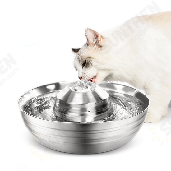 2L Dog Water Smart Fountain Dispenser 360° drinkable Bowl Cat Feeder Puppy Stainless Steel Intelligent Pet Supplies Ultra-Quiet Pump