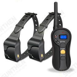 2x LCD Electric Remote Dog Shock Bark Collar Trainer Training IPX7 2x LCD Electric Remote Dog Shock Bark Collar Trainer Training IPX7