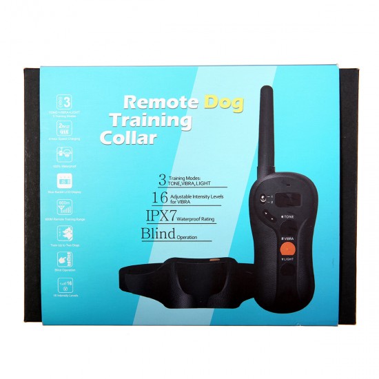 2x LCD Electric Remote Dog Shock Bark Collar Trainer Training IPX7