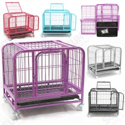 31inch Dog Crate Cage 2 Doors Cat Pet Poodle Heavy-Duty Cage Puppy Kennel House & Tray with Four Wheels 31inch Dog Crate Cage 2 Doors Cat Pet Poodle Heavy-Duty Cage Puppy Kennel House & Tray with Four Wheels