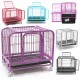 31inch Dog Crate Cage 2 Doors Cat Pet Poodle Heavy-Duty Cage Puppy Kennel House & Tray with Four Wheels