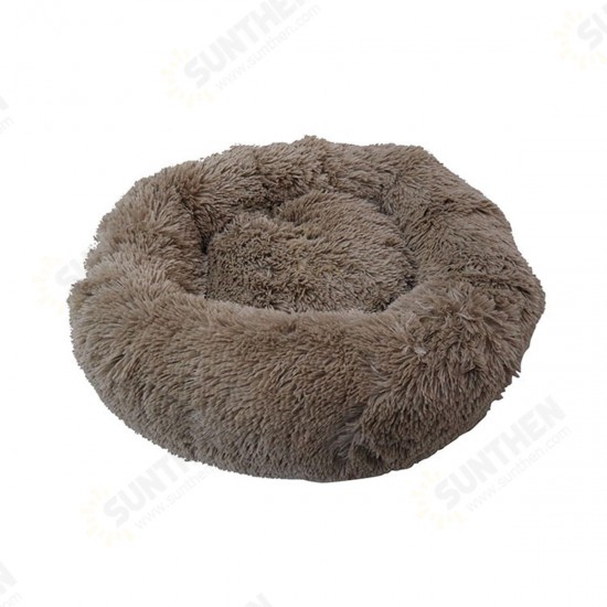 4 Size Dog Cat Round Bed Sleeping Bed Plush Pet Bed Kennel Sleeping Cushion Puppy