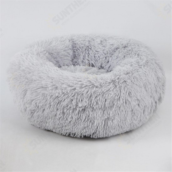 4 Size Dog Cat Round Bed Sleeping Bed Plush Pet Bed Kennel Sleeping Cushion Puppy