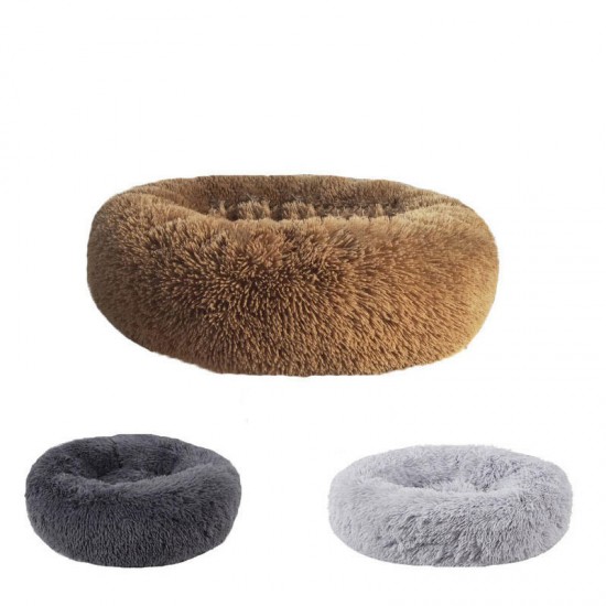 40-100cm Pet Supplies Kennel Round Plush Pet Nest Padded Soft Warm For Cat Bed Mat Pad