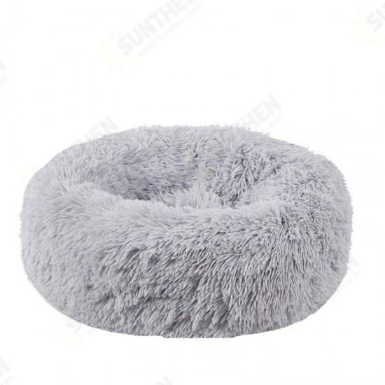 40-100cm Pet Supplies Kennel Round Plush Pet Nest Padded Soft Warm For Cat Bed Mat Pad