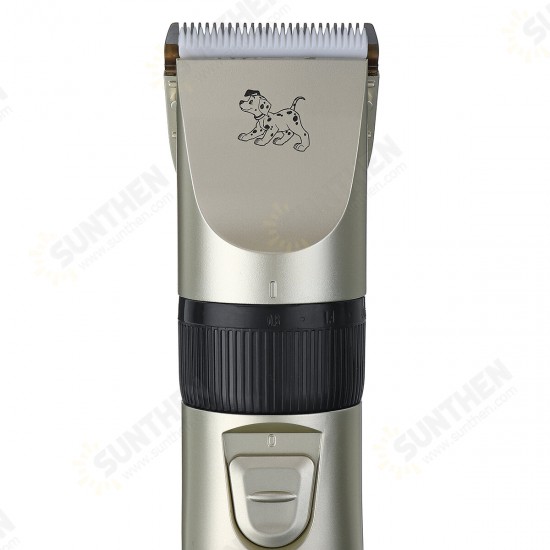 5 Gears Cordless Electric Pet Hair Clipper USB Rechargeable Dog Puppy Grooming Trimmer w/ 4 Limit Combs