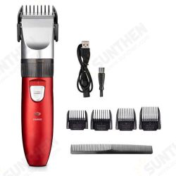 5 Gears Cordless Electric Pet Hair Clipper USB Rechargeable Dog Puppy Grooming Trimmer w/ 4 Limit Combs 5 Gears Cordless Electric Pet Hair Clipper USB Rechargeable Dog Puppy Grooming Trimmer w/ 4 Limit Combs