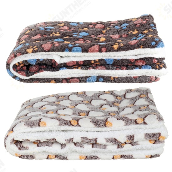 60x80cm warm flannel pet blanket cushion cushion dog bed cat supplies