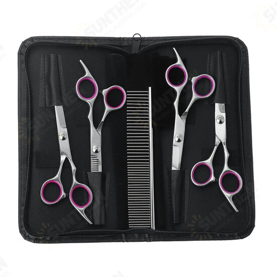 7inch Stainless Pet Dog Cat Hair Grooming Scissors Cutting Curved Thinning Shears 7inch Stainless Pet Dog Cat Hair Grooming Scissors Cutting Curved Thinning Shears