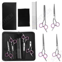 7inch Stainless Pet Dog Cat Hair Grooming Scissors Cutting Curved Thinning Shears 7inch Stainless Pet Dog Cat Hair Grooming Scissors Cutting Curved Thinning Shears