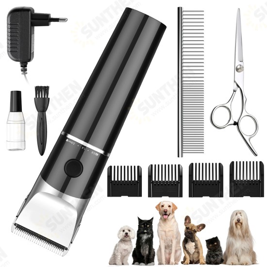 8W Dog Hair Clipper Professional Rechargeable Cordless Pet Grooming Kit Low Noise Pet Cat Supplies Quiet