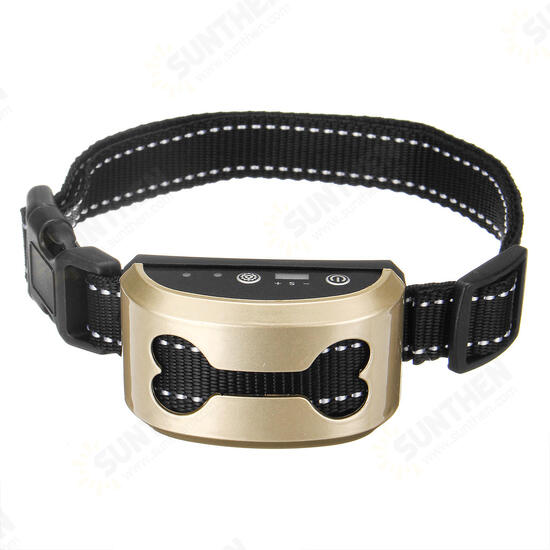 Anti Bark Control Collar 7Gears Sensitivity Waterproof Electric Shock USB Charge Pet Supplies Dog Collars Training