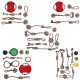 Assorted Dog Puppy Pet Toys Ropes Chew Balls Training Play Bundle Teething Aid Assorted Dog Puppy Pet Toys Ropes Chew Balls Training Play Bundle Teething Aid