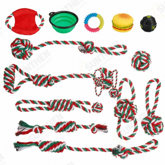 Assorted Dog Puppy Pet Toys Ropes Chew Balls Training Play Bundle Teething Aid