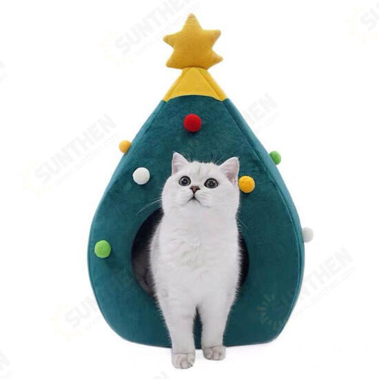 Christmas Tree Cat Litter Kennel Winter Warm Pet Nest Winter Cat House Pet Supplies Pet Bed Christmas Tree Cat Litter Kennel Winter Warm Pet Nest Winter Cat House Pet Supplies Pet Bed