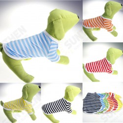Cute Puppy Dog Cat Pet Clothes Vest Stripe T Shirt Cotton Short Warm Clothing Cute Puppy Dog Cat Pet Clothes Vest Stripe T Shirt Cotton Short Warm Clothing