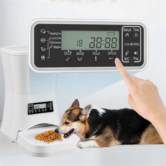7L/9L Automatic Pet Feeder Timed Programmable Auto Dog Food Dispenser Feeder for Cat Puppy Supplies Voice Recording