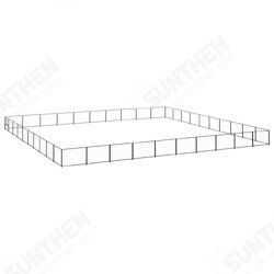 Dog Kennel Black 1076.4 ft² Steel Dog Kennel Black 1076.4 ft² Steel