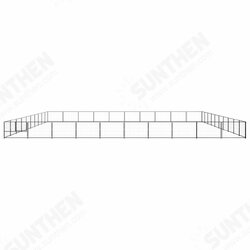 Dog Kennel Black 1076.4 ft² Steel Dog Kennel Black 1076.4 ft² Steel